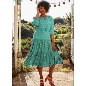 Matilda Jane Tiered Boho Dress Age of Aquarius size large